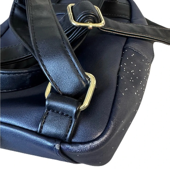 Loungefly Navy Fairy Wishes Do Come True Mini Backpack with Starry Design Disney - Picture 7 of 9